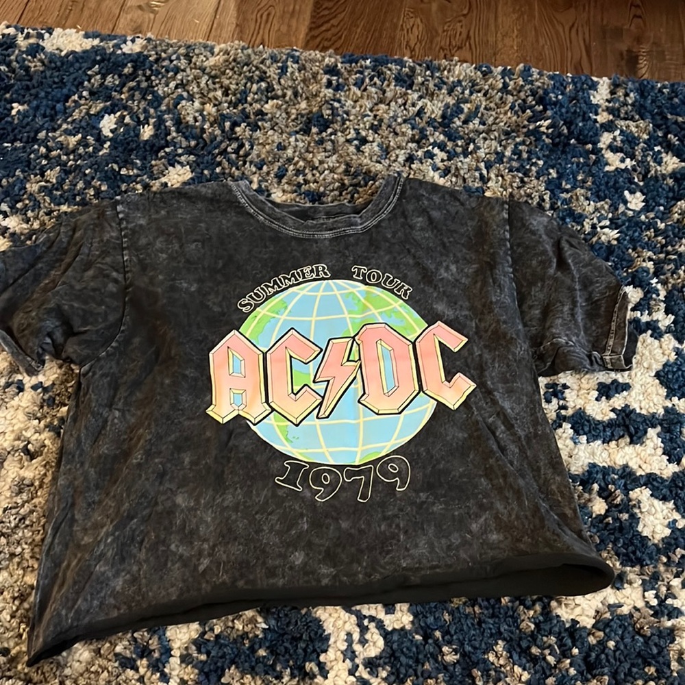 ACDC America eagle cropped graphic-t